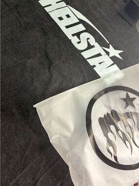 Hellstar Black Graphic Tee with White Logo
